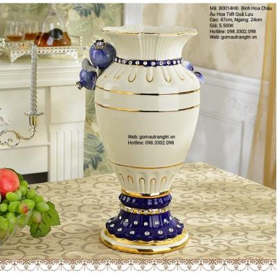 BÌNH HOA CHÂU ÂU HỌA TIẾT QUẢ LỰU